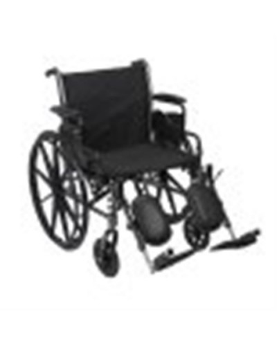 Lightweight Wheelchair McKesson Dual Axle Desk Length Arm Flip Back / Removable Padded Arm Style Composite Mag Wheel Black Upholstery 20 Inch Seat Width 300 lbs. Weight Capacity